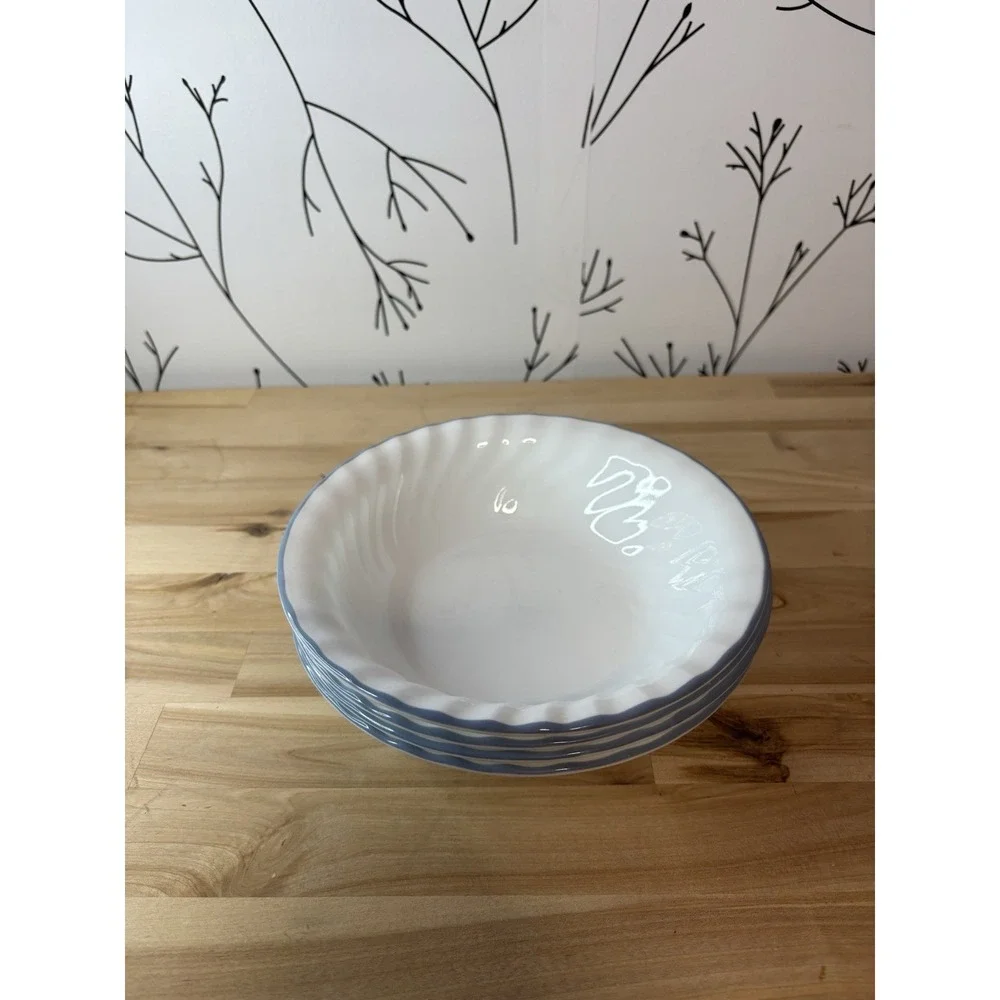 Pink Trio Pattern Corelle by Corning Cereal Bowls Set 7